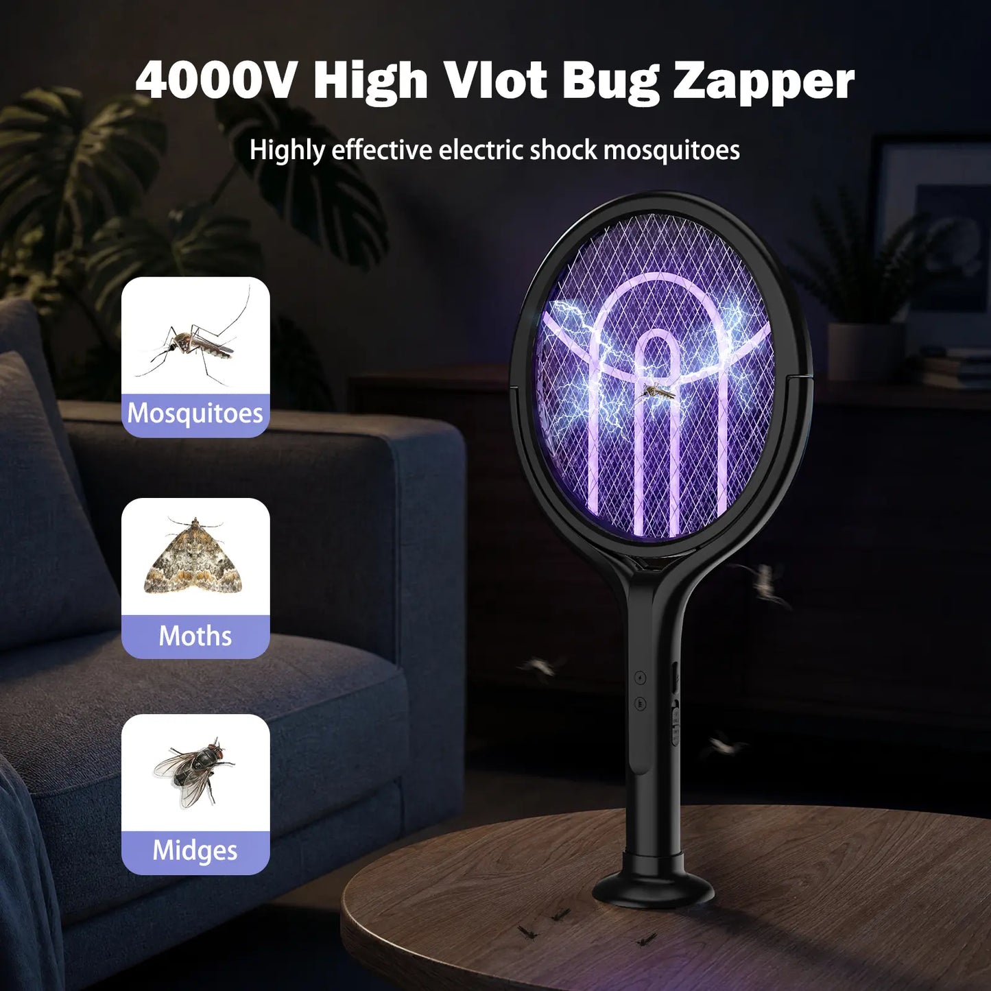 Electric Fly Swatter With Extention