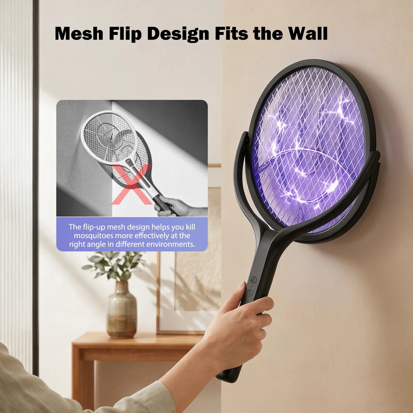 Electric Fly Swatter With Extention