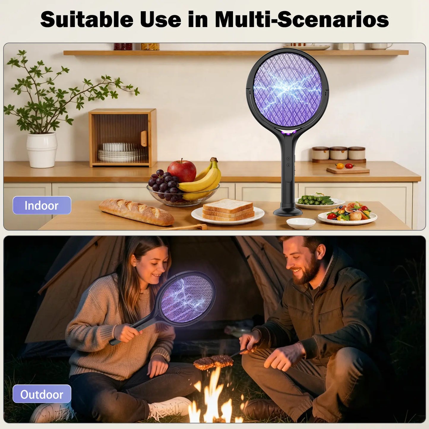 Electric Fly Swatter With Extention