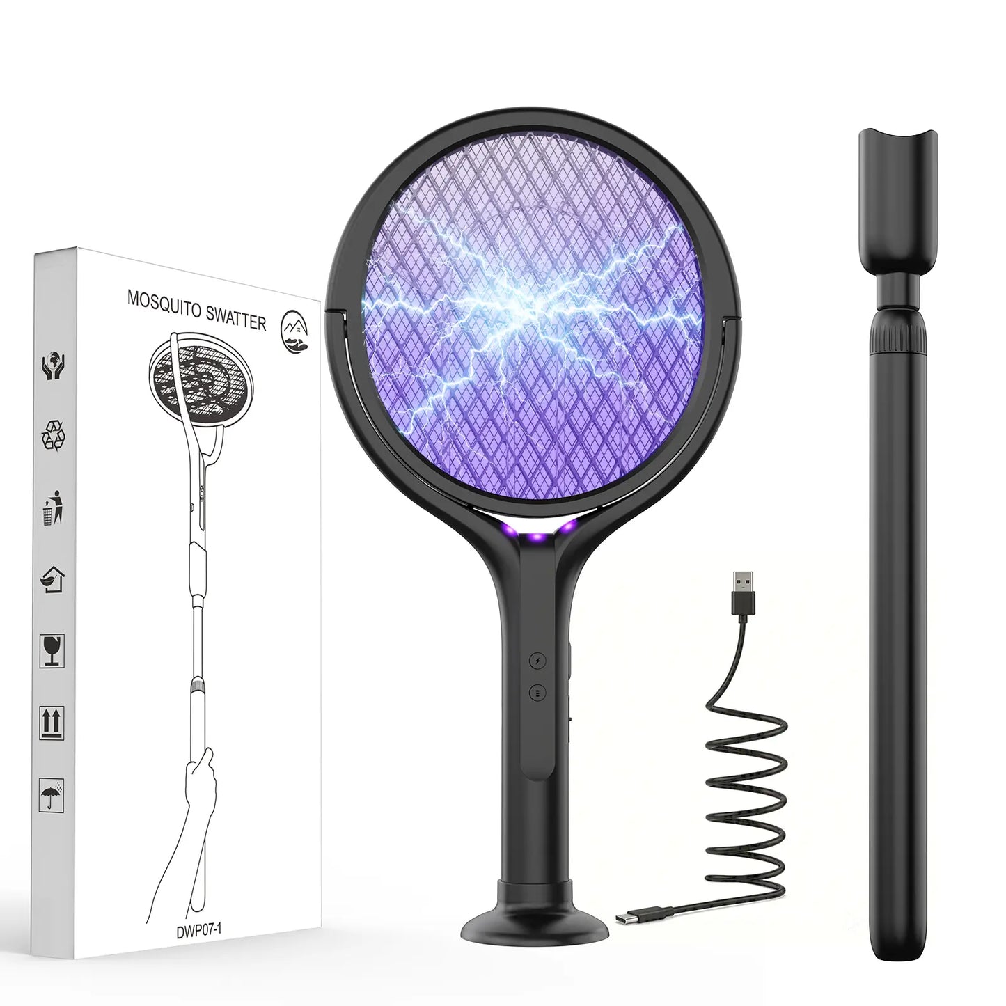 Electric Fly Swatter With Extention