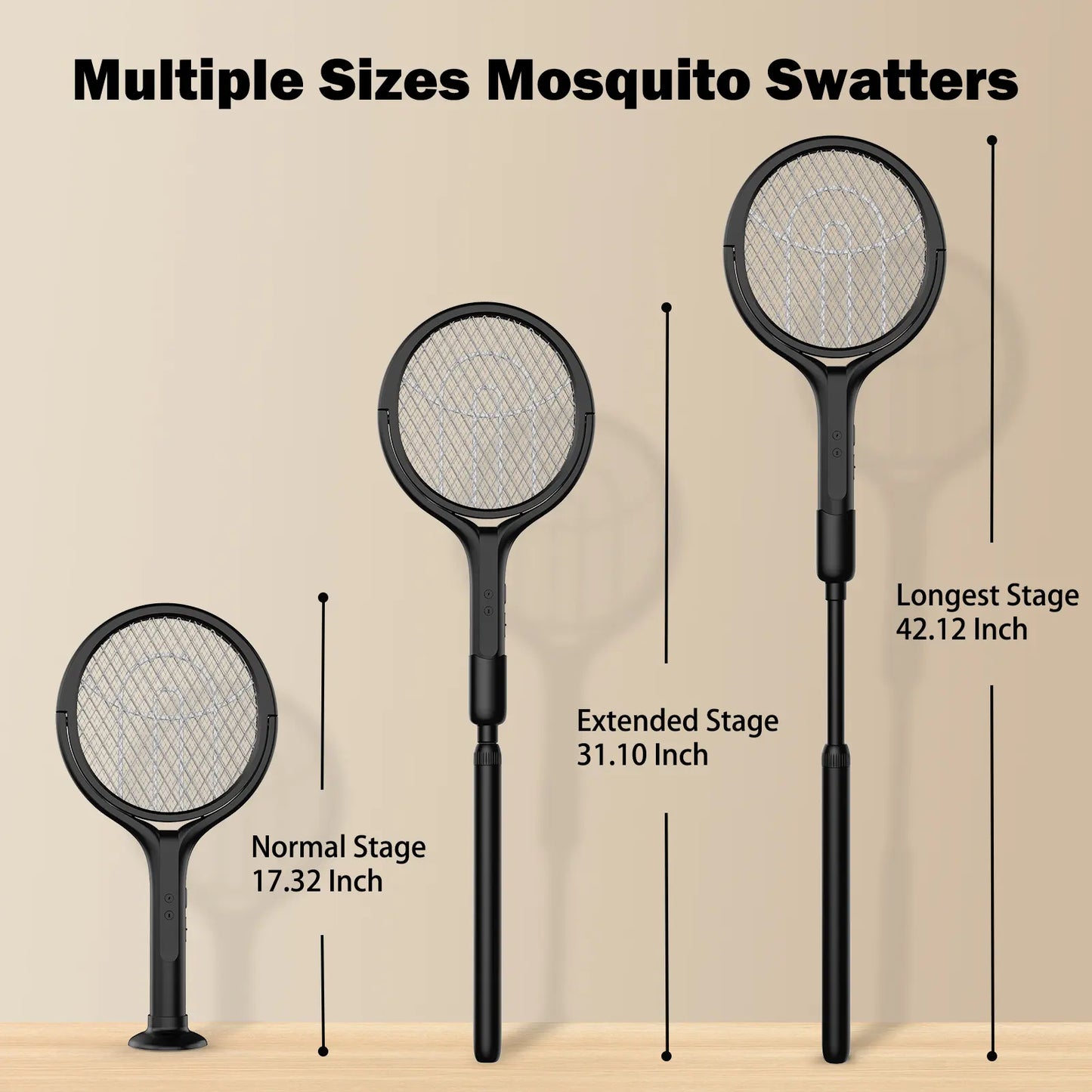 Electric Fly Swatter With Extention